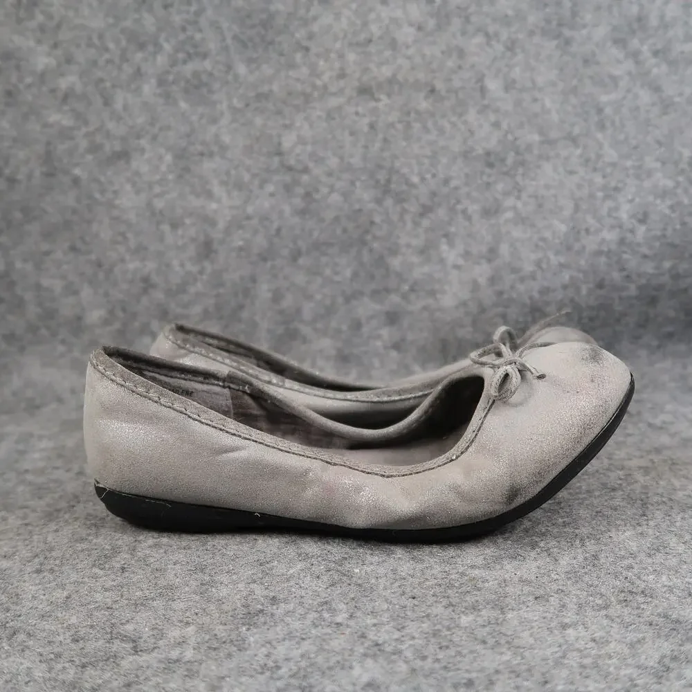 Arizona Shoes Kids Girls 2 Ballet Flats Slip On Casual Round Toe Grey Comfort